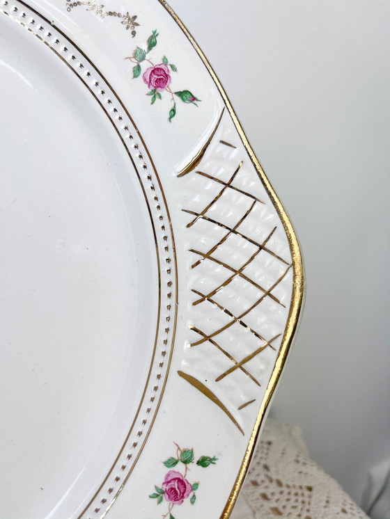 Image 1 of Set di 11 piatti piccoli + piatto in porcellana vintage L'Amandinoise motivo floreale