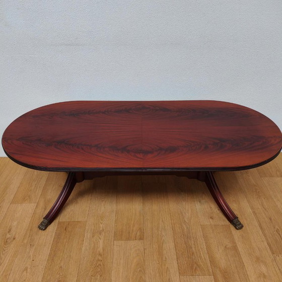 Image 1 of Vintage ovale palissander salontafel koffietafel