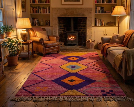 Tapis berbères veelkleurige en laine 300cmx200cm