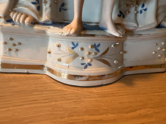 Image 1 of Vintage porseleinen beeld Heilige Familie – handbeschilderd