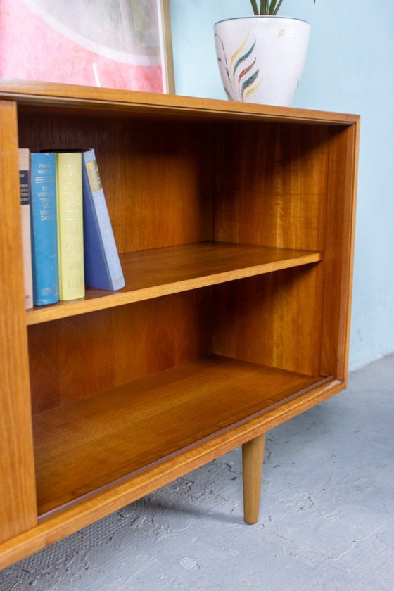 Image 1 of Vintage sideboard chest of drawers shelf teak nut mid century 60s