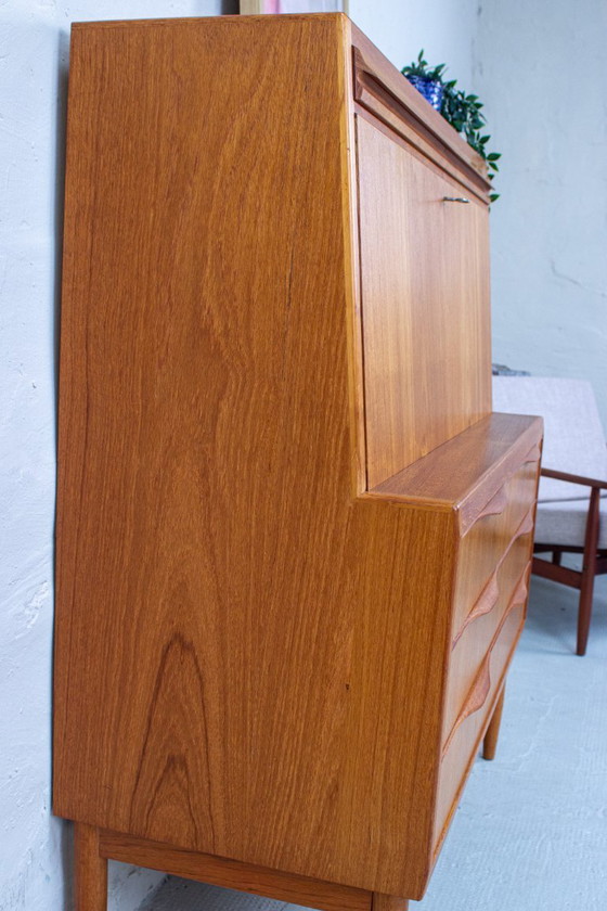 Image 1 of Scrivania da segretaria vintage in teak Erling Torvits, scrivania da scrittura danese