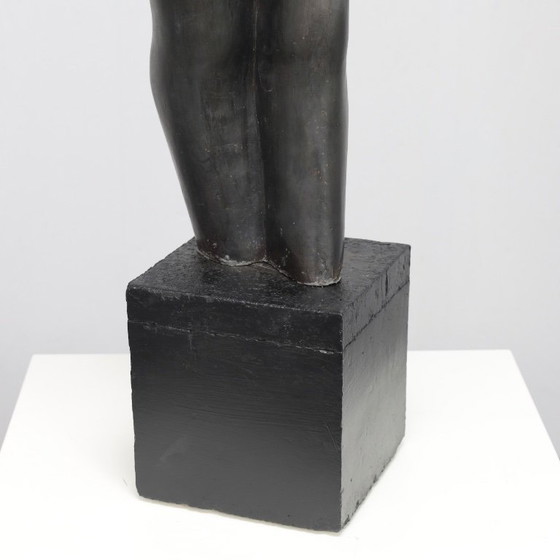 Image 1 of Bronzene stehende weibliche Torso-Skulptur von Francine Govers, 1990er Jahre