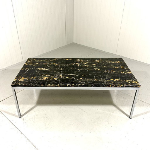 Tavolino da caffè Florence Knoll con piano in marmo nero, anni '60