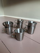 7x Espressotassen aus Edelstahl
