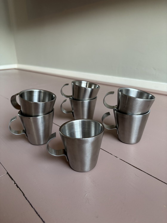 Image 1 of 7x RVS espresso kopjes 