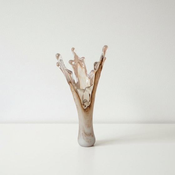 Image 1 of Vintage Heavy Studio Art Glass Vase – KIRCH, Ukraine