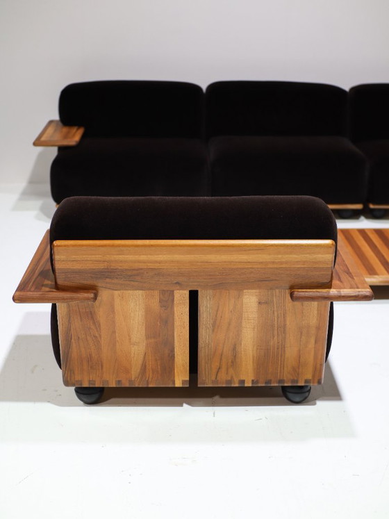 Image 1 of Conjunto de sofás modulares Pianura Mario Bellini Cassina marrón Italia años 70
