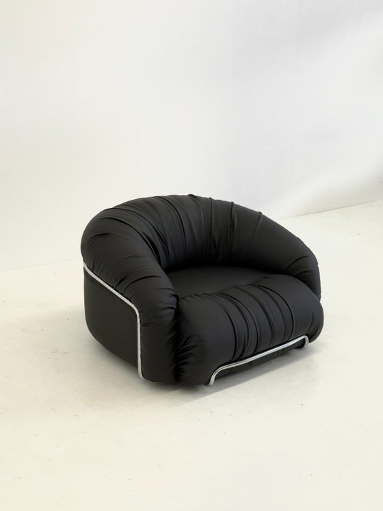 Image 1 of Poltrone italiane in stile Space Age, nere