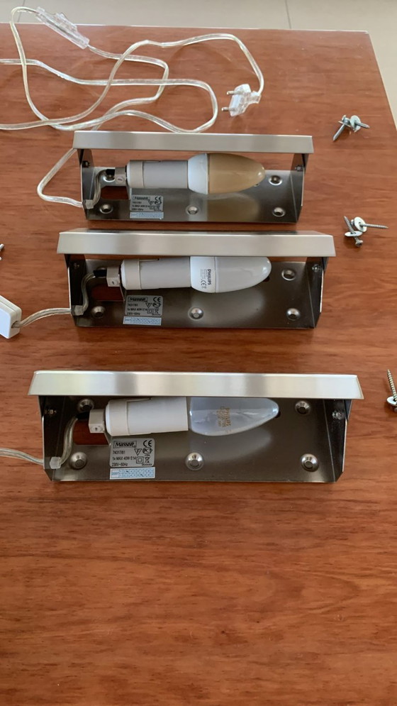 Image 1 of Massive drie bedlampjes art nr 74317-61