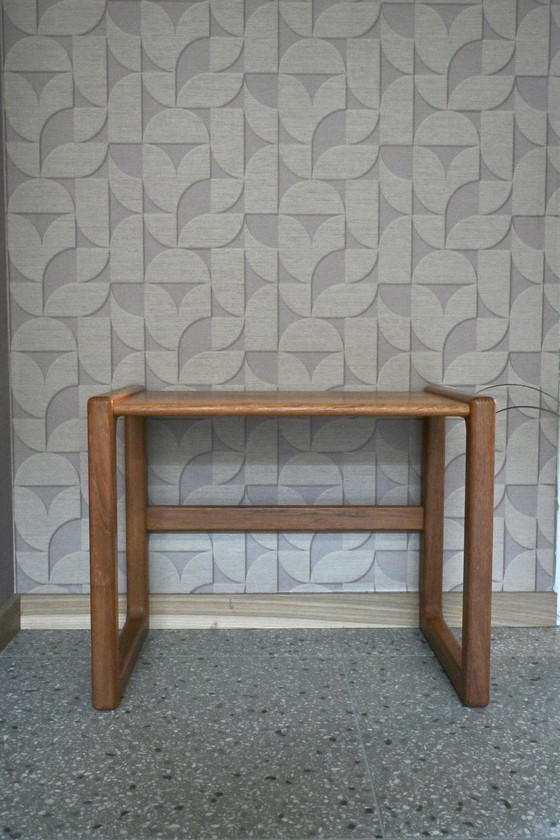 Image 1 of Table d'appoint vintage en chêne massif, design danois