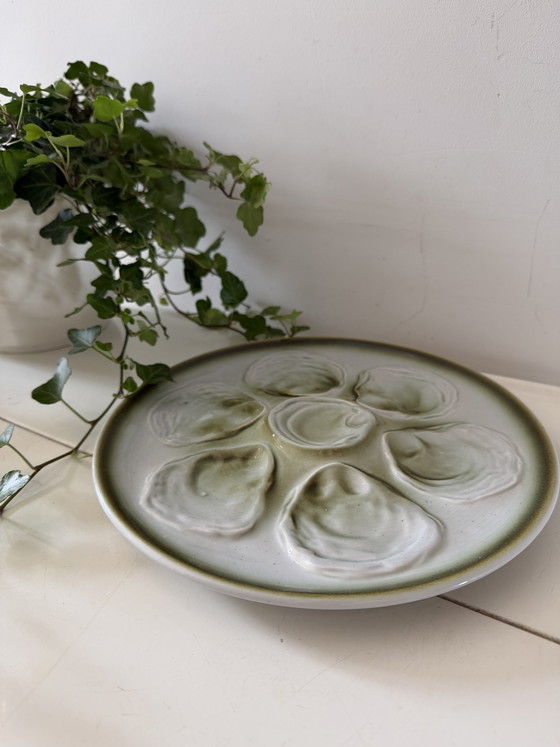 Piatto di ostriche vintage Faïence de Saint Amand – Stoviglie, Ceramic (photo 4 of 5)