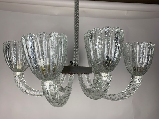 Image 1 of Seguso vetri d'arte Kronleuchter 1950er Jahre