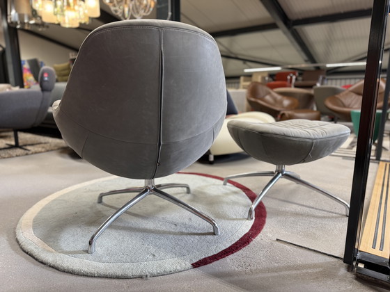 Image 1 of Design on Stock Nylo Armchair with Hocker Loxton Glacier leather