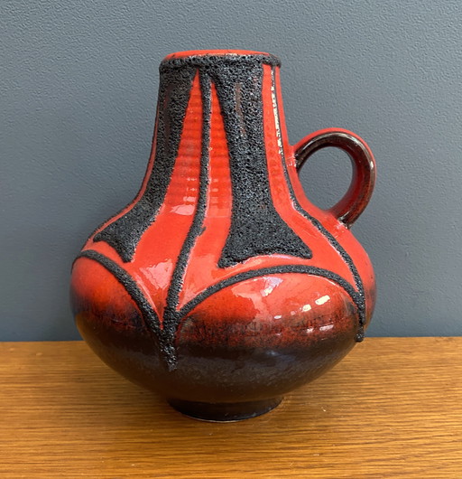 Vase en lave grasse de Fohr west Gemany modèle 411-16