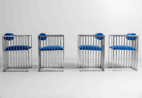 Image 1 of Chrom-Art-Deco-Käfigstühle