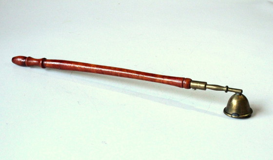 Image 1 of Candle snuffer from the 1950s, wood/brass