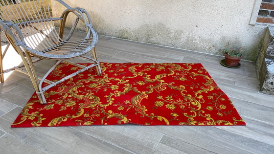 Image 1 of Tapis Vintage Façon Tapisserie 100% Laine - 142x89 cm