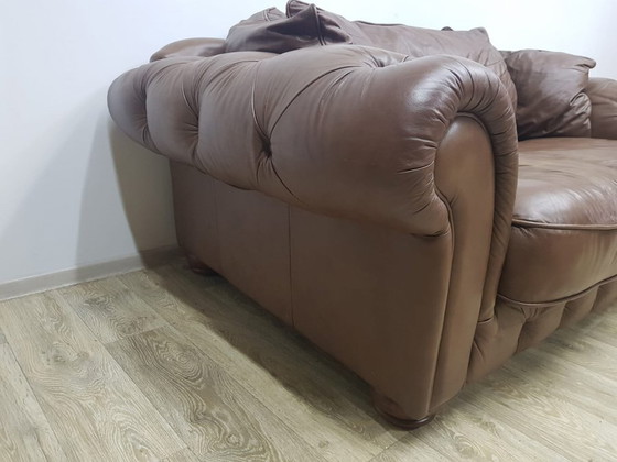 Divano Chesterfield stile Mid-Century in pelle – Sofà, Leather, Mid Century Modern (photo 17 of 22)