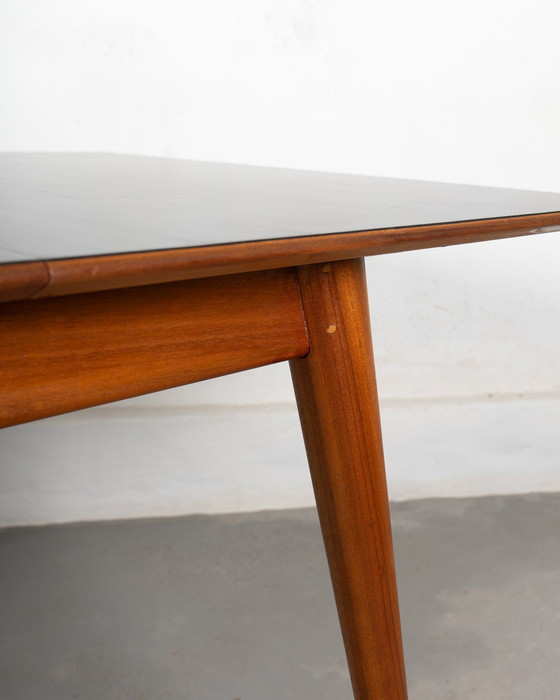 Image 1 of Mid Century Scandinavian Dining Table Made Of Teak