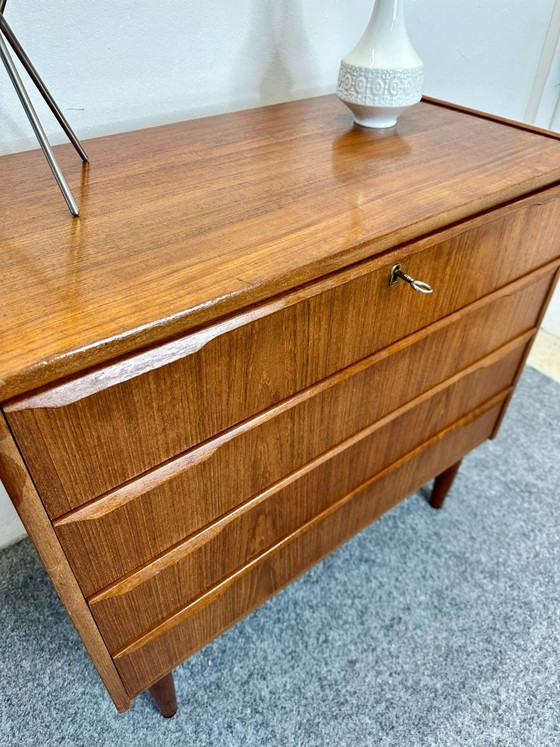 Danish Design Teak Chest of Drawers Johannes Larsen Denmark 1960s, Wood, Brown (photo 2 of 13)
