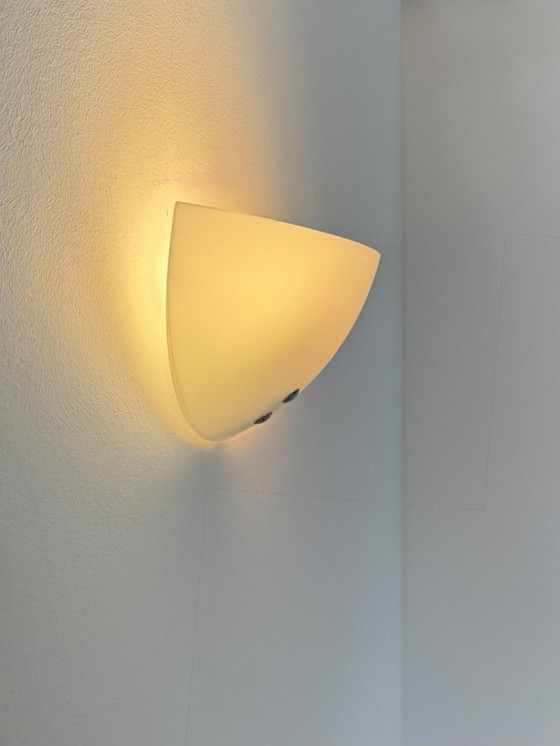 Image 1 of Applique vintage, vetro opalino e cromo, Francia, 1970