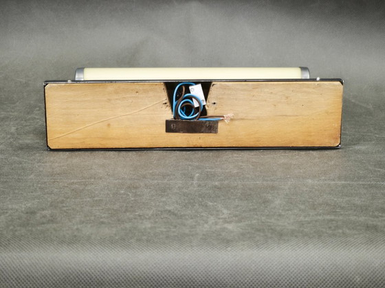 Image 1 of Bauhaus-Wandleuchte aus den 1930er Jahren mit Chrom und cremefarbenem Opalglas, Tschechoslowakei