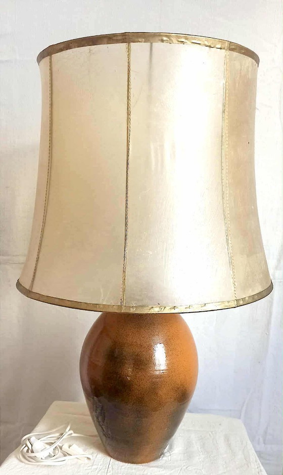 Image 1 of Lampada in terracotta e ceramica anni '70, altezza 69 cm
