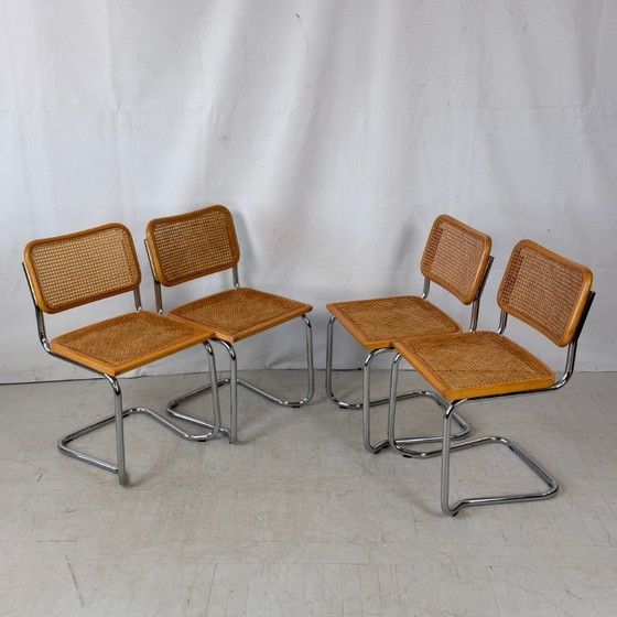 Image 1 of Set of 4 “Cesca” Bauhaus-Style Chairs, Italy, 1980s