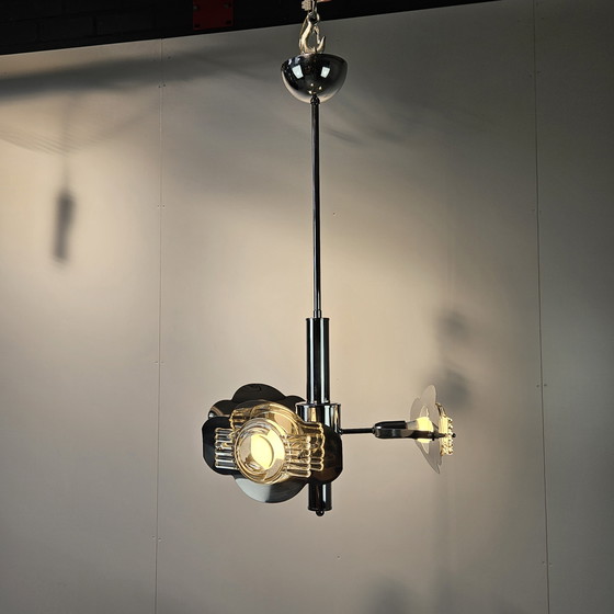 Image 1 of Vintage Italian Pendant Lamp, Glass