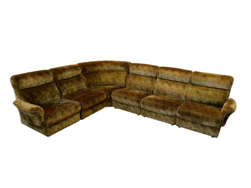 Canapé d'angle modulaire vintage, années 1970 – hoekbanken, Textile
