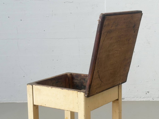 Vintage kruk met opbergruimte, circa jaren 1940/50. – Bijzettafels, Wood (photo 4 of 13)