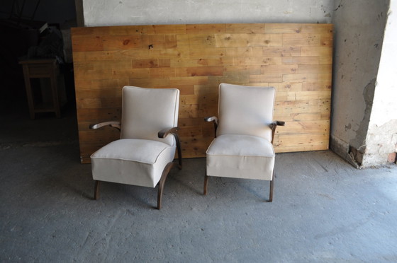 Lounge Chairs by Jindřich Halabala, 1930s, Set of 2 – Chairs and lounge chairs, Velvet (photo 7 of 8)