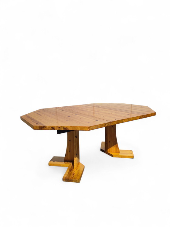 Image 1 of Danish 1970s pine octogonal dining table