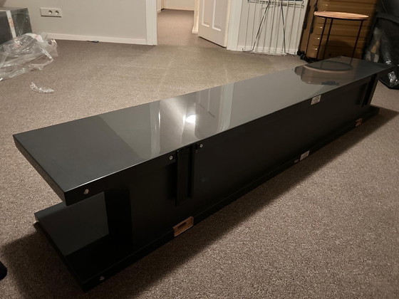 Image 1 of Two Molteni&C anthracite wall shelves - Italian Design