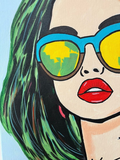 Aurora Konigsberg - She Knows Oops - Artist's Painting