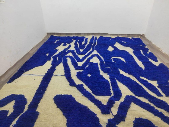 Großer Berberteppich aus ecrufarbener Wolle mit dekorativen Mustern, 300/400 cm – Teppiche & Läufer, Wool (photo 7 of 10)
