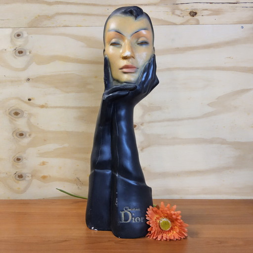 Vintage Christian Dior advertising bust / Advertising display (60s) gloves collection