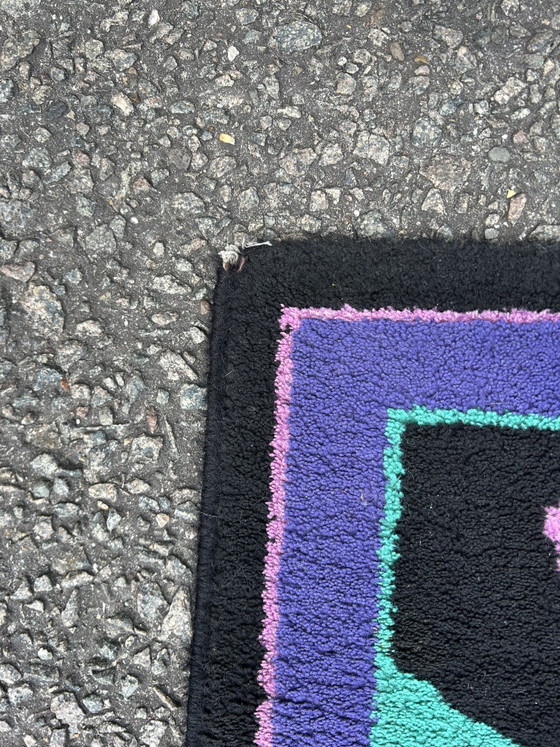 Image 1 of Tapis à poils courts style Memphis vintage des années 1980