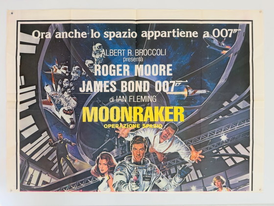 Image 1 of 🚀 Moonraker (Operazione Spazio) – 1979 – Póster italiano original XXL de 4-Fogli de Dan Goozee | 200x140cm | Italia 
