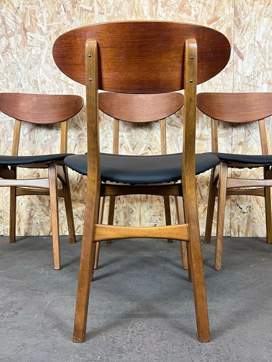 Image 1 of 4x 60er 70er Jahre Teak Stühle Stuhl Dining Chair Danish Modern Design 60s 70s