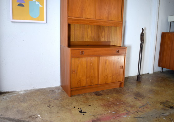 Image 1 of Commode haute Erik Brouer en teck danois des années 1960, style vintage milieu du siècle