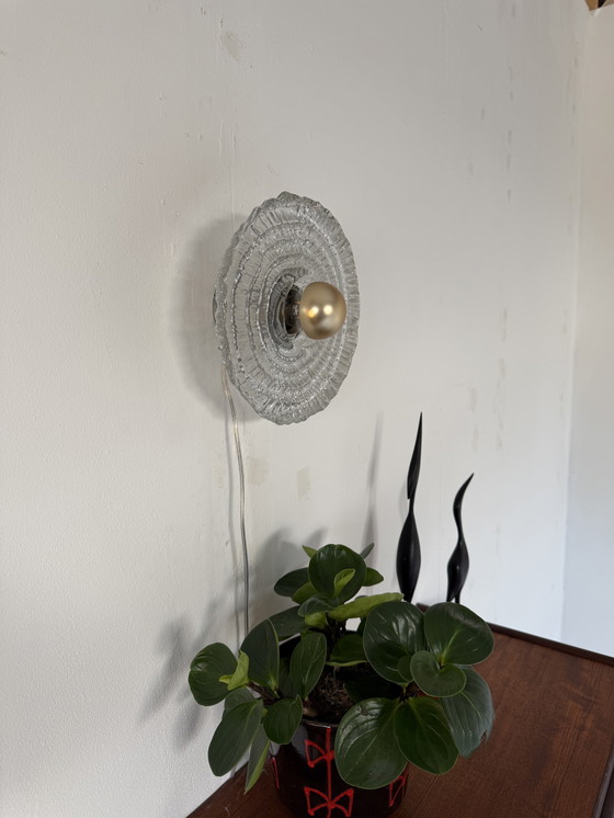 Image 1 of Applique murale vintage en verre dépoli, Peil & Putzler, années 1970