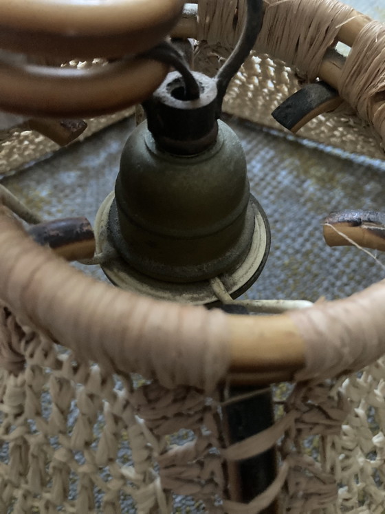 Image 1 of Hanger Italiaanse vintage geweven stro geweven stro