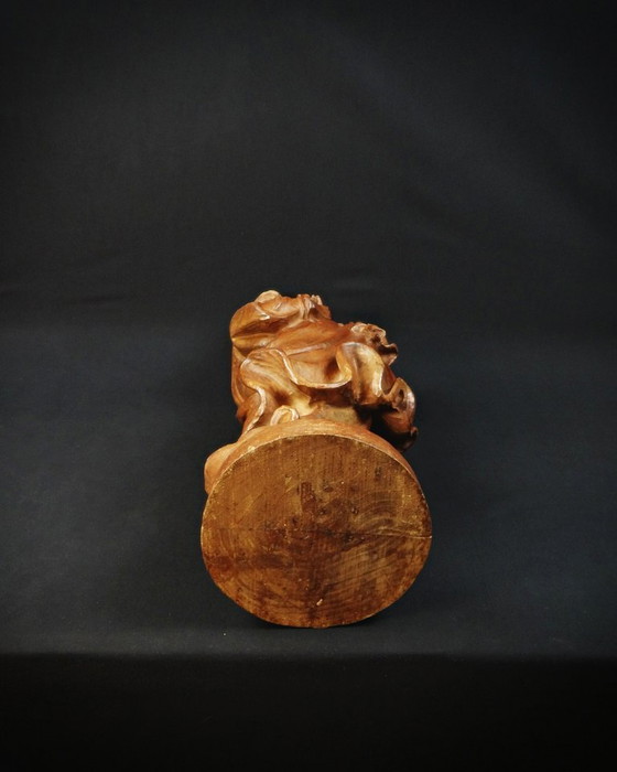 Image 1 of Estatua tallada en roble de la Virgen con el Niño Arte religioso alemán Siglo XX