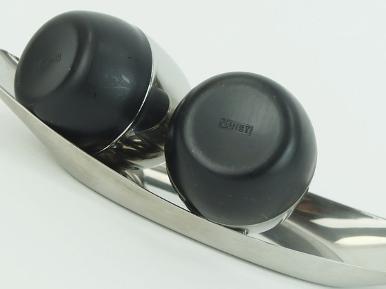 Image 1 of outstanding SET salt and pepper shaker by quist 1960s 70s space age pop art era