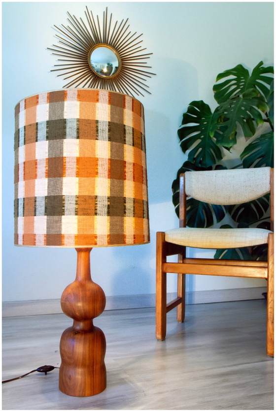 Large 60s Turned Wood Lamp JS Guy – Table lamps (photo 6 of 8)