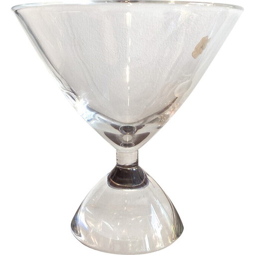 Vase en verre vintage par Charles Graffart pour Val Saint Lambert, Belgique 1950