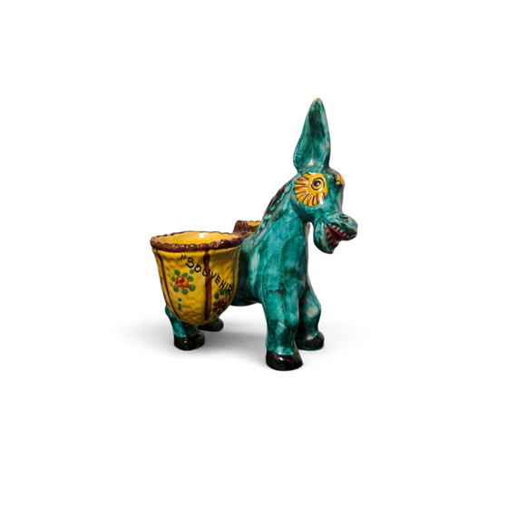 Vintage Perugia ceramic donkey with baskets – Italy, circa 1950s – hand-painted – Decorative Objects (photo 3 of 9)