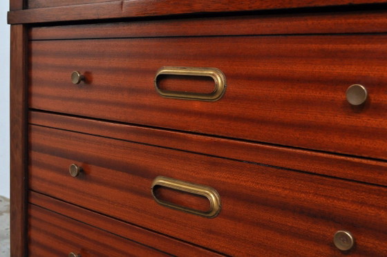 Cassettiera modulare in mogano / schedario, anni '50 – Cassettiere, Legno, Vintage (photo 8 of 13)